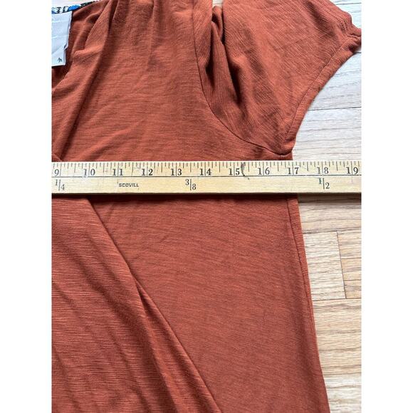 Anthropologie Dolan Wrap Rust Tshirt Medium‎ - Picture 3 of 6